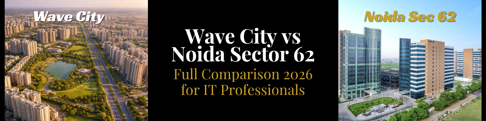 Wave City vs Noida Sector 62 — Full Comparison 2026 for IT Professionals
