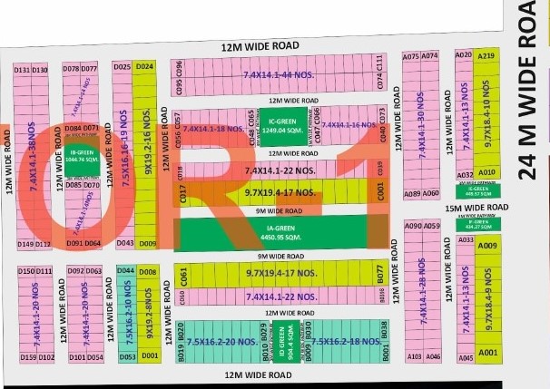 Wave City Sector 1 Map - Plot Layout, Roads and Parks