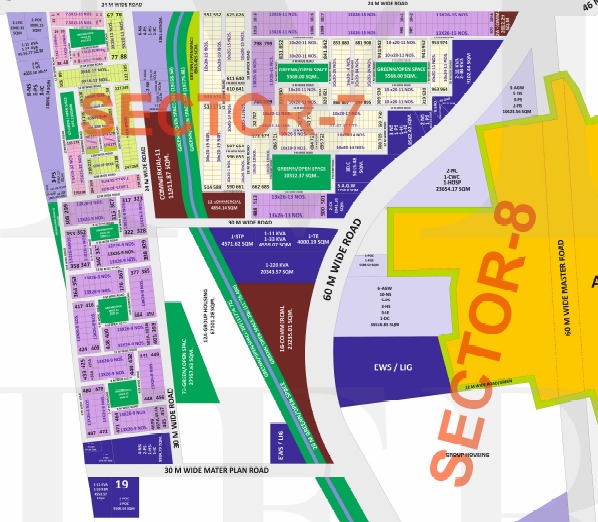 Wave City Sector 7 Map - Plot Layout, Roads and Parks
